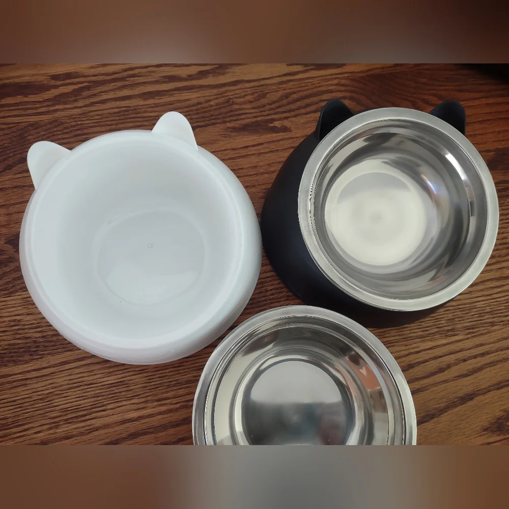 Raised and Tilted Kitten Or Puppy Food Bowls *** Final Price ***